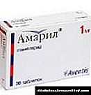 Amaril M. Դեղամիջոցի օգտագործման և բաղադրության ցուցումներ