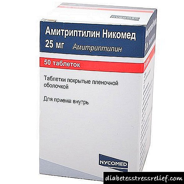Amitriptyline Nycomed - cyfarwyddiadau swyddogol ar gyfer eu defnyddio