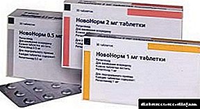 Hipoglicemia drogo Novonorm - instrukcioj por uzo