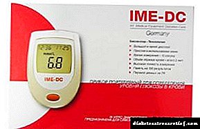 Glucómetro Ime DC: instrucións de uso e prezo