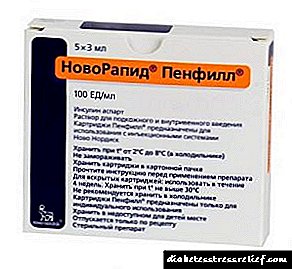 Insulin Novorapid Flekspen: instrukcioj por la uzo de la solvo