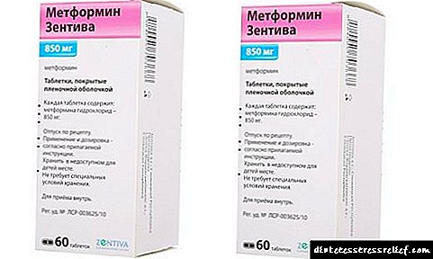 Metformin Zentiva 1000: análogos e recensións sobre a droga