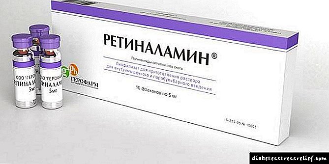 Retinalamina: instrucións de uso, análogos e revisións, prezos nas farmacias de Rusia