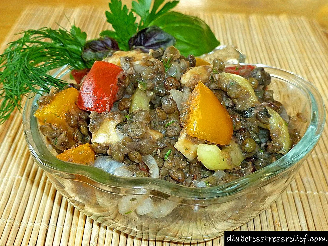Resep Salad Lentil Héjo Resep Sedeng sareng Alusna
