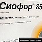 Siofor 850 toepassingsbeoordelings, instruksies vir die neem van pille